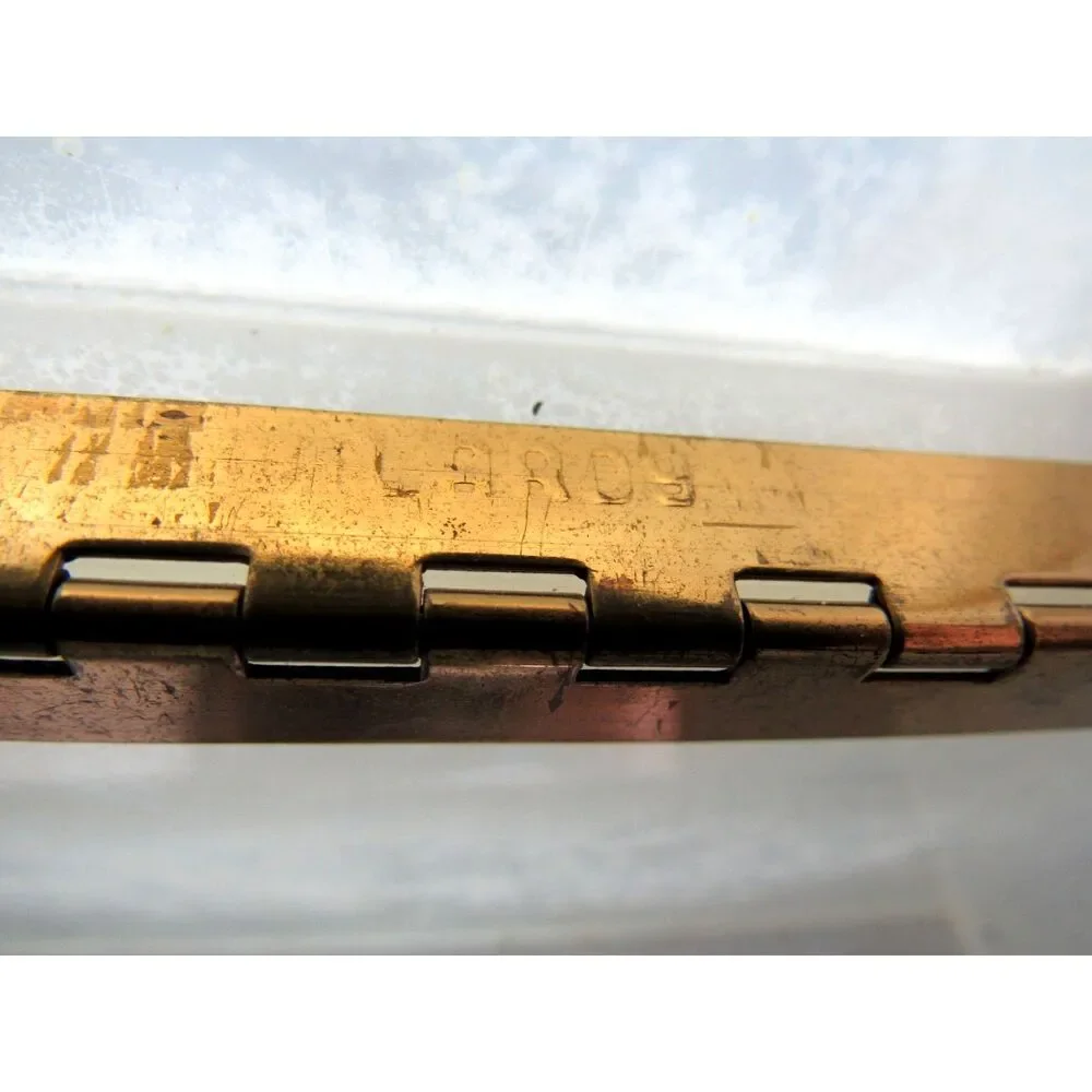 Vintage pearlized lucite purse box filigree clasp 1950 mirrored interior Wilardy